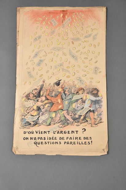 null Émile COHL (1857-1938).

Ensemble de quatre dessins :

-Commission d'enquête.

Crayon...