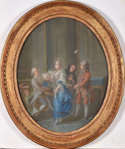 null FRENCH SCHOOL Late 18th century

The gallant concert.

A pretty singer in a...