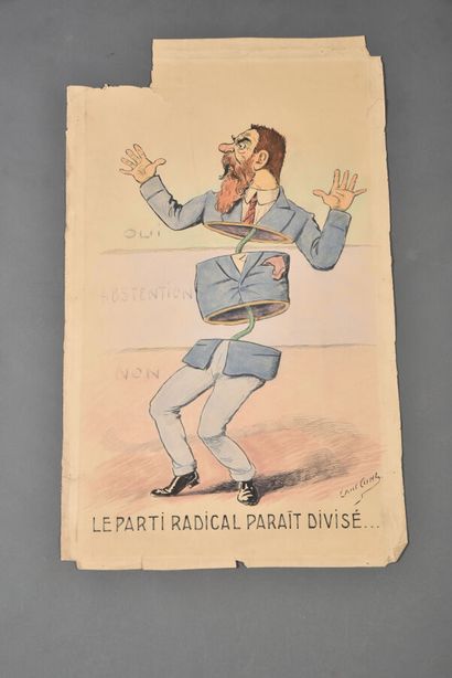 null Émile COHL (1857-1938).

Le parti radical parait divisé.

Crayon et encre sur...