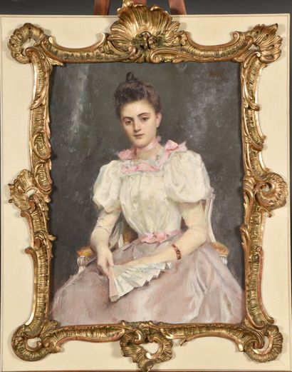 Louis Eugène BAILLE (1860-1956). 
Jeune femme...