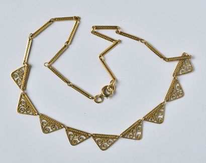 Necklace in 18K yellow gold (750/oo) with...