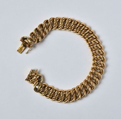 Bracelet en or jaune 18K (750/oo) à maille...