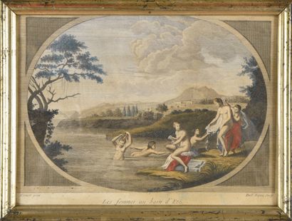  D'après Joseph VERNET (1714 - 1789) 
Les femmes au bain d'été / Le canot renversé...