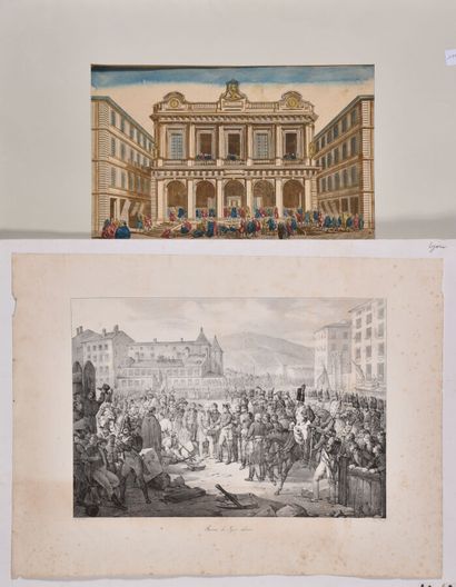  Imagerie de la rue Saint Jacques XVIIIème siècle (Basset) 
Bourse ou loge d'échange...