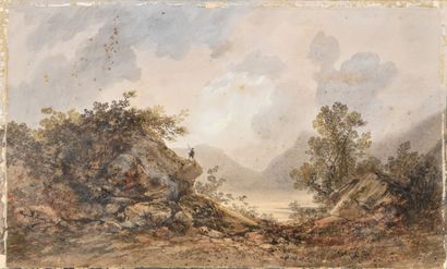 Gabriel Hippolyte LEBAS (1812-1880).

Paysage,...