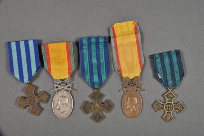 Roumanie. 1°Guerre, Croix de Guerre, médailles...