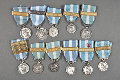 null France. Medal of Overseas, lot of 11.