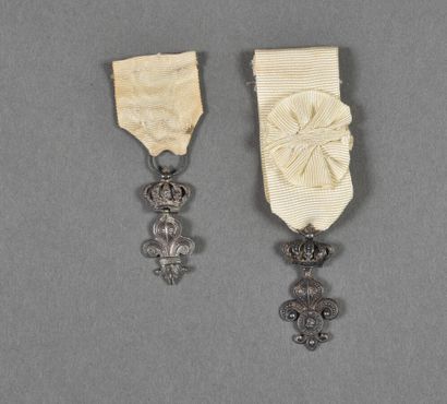 France. Order of the Lily (2), unglazed,...