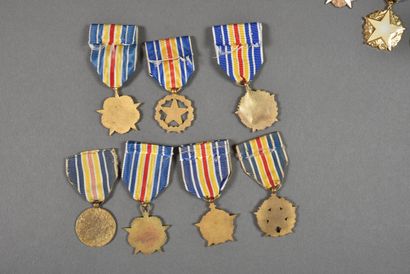 null France. Medal of the Wounded, variants, set of 7.