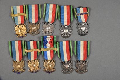 null France. Veterans Medal "FORGET NEVER", set of 10.