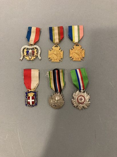 null France. Médailles Anciens Combattants, divers, lot de 6.