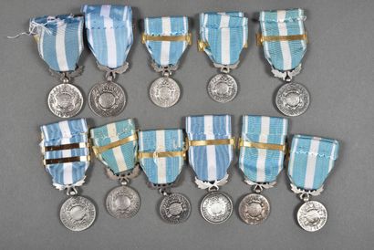 null France. Medal of Overseas, lot of 11.