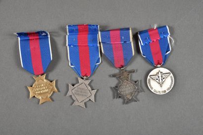 null France. Médaille des Services Militaires Volontaires, dont modèles Air, lot...