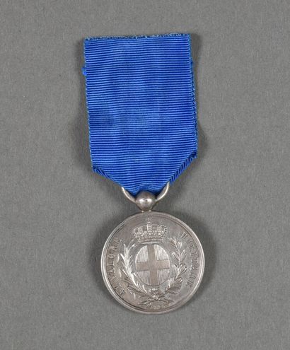 null France. Italie. Médaille AL VALORE MILITAR Sarde pour la guerre de CRIMEE, en...