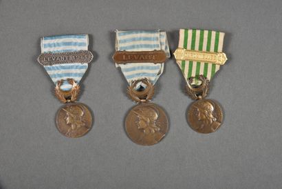 null France. Médailles Syrie Cilicie Levant, Dardanelles, lot de 3.