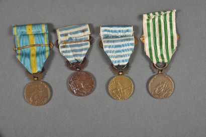 null France. Médaille Syrie Cilicie Levant, Dardanelles, Orient, lot de 4.
