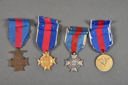 null France. Médailles des Services Militaires Volontaires, dont un modèle Air, lot...