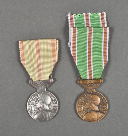 France. Médaille de la Marne, lot de 2.
