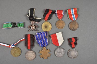 null France. Firemen. Various medals, set of 10.