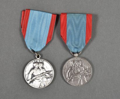 null France. Medal of Arras, variants, set of 2.