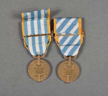 null France. Medal of the Proscribed Patriots, variants, set of 2.