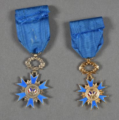  France. Ordre National du Mérite (1963). Officiers, 5°République, lot de 2.