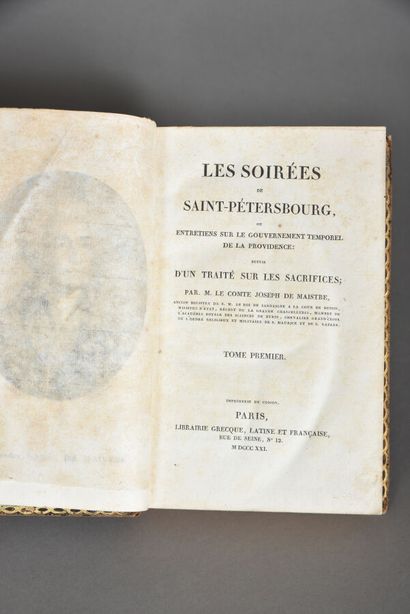 null MAISTRE Le Comte Joseph de. LES SOIRÉES DE SAINT - PÉTERSBOURG, entretiens sur...