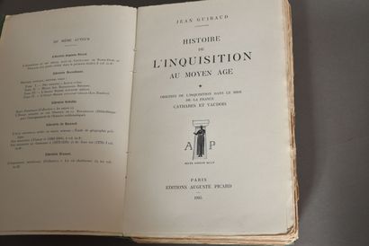 null GUIRAUD Jean. HISTOIRE DE L'INQUISITION AU MOYEN ÂGE. Origine de l'inquisition...