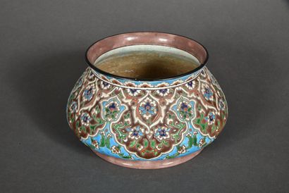 null MANUFACTURE JULES VIEILLARD & CIE - BORDEAUX 

Ceramic vase with flattened ovoid...