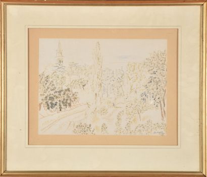 null Louis TOUCHAGUES (1893-1974).

Jardin à Saint-Cyr, 1942.

Encre et aquarelle...