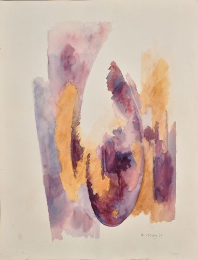Paul REGNY (1918-2013).

Composition, 1977.

Aquarelle...