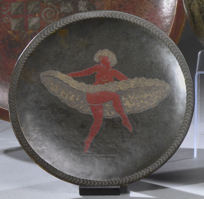 null Claudius LINOSSIER (1893-1953)

Plate in copperware with circular body decorated...