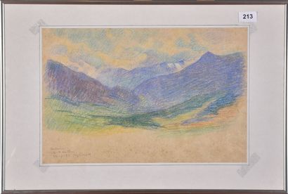 null Victor PROUVE (1858-1943).

Afternoon around Briançon, 1932.

Pastel on paper.

Dated...