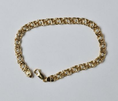 Bracelet ligne en or jaune 18K (750/oo) à...