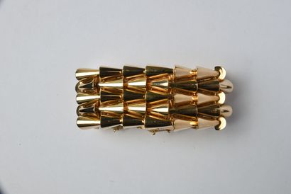 Bracelet en or jaune 18K (750/oo) à maillons...