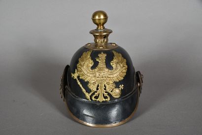 null Allemagne Impériale. Casque d'Artillerie troupe à boule dévissable, marquages...