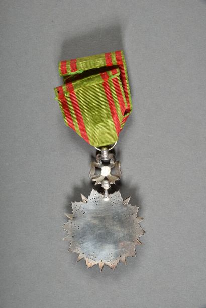 null France. Tunisie. Ordre du Nichan Iftikar (1882-1902), officier argent et or...