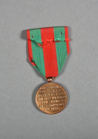 null France. Médaille des Combats de Stonne-Mont Dieu-Tannay 1940.