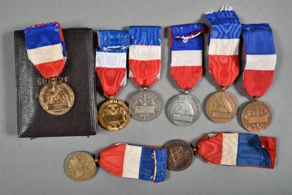 null France. Médaille d'Honneur du Travail des Ministères de la Guerre, variantes,...