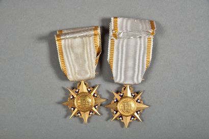 null France. Ordre du Mérite commercial, officier(1), chevalier(1), variantes, lot...