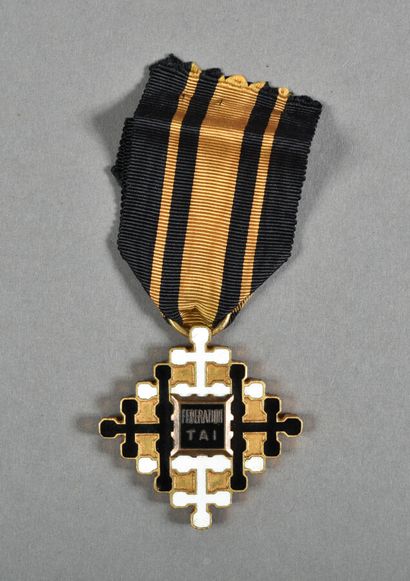 null France. Fédération Tai, Ordre du Mérite civil, chevalier, métal doré.