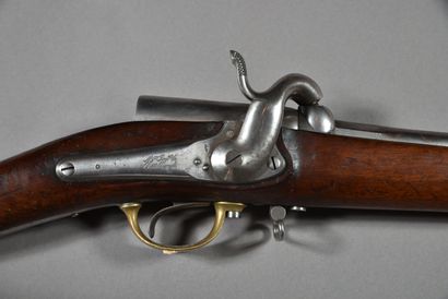 null Mousqueton de Cavalerie ARCELIN, 1856, platine arrière " MRE IMP. DE CHATELLERAULT...