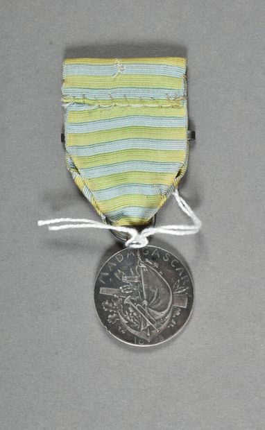 null France. Médaille de Madagascar 2°expédition de 1895, argent.