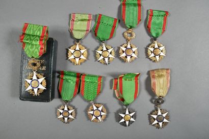null France. Ordre du Mérite Agricole, croix d'Officiers et de chevalier, lot de...