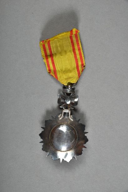 null France. Tunisie. Ordre du Nichan Iftikar (1906-1922), chevalier, argent, frappe...