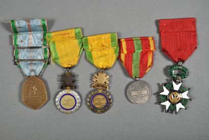null France. Ordre de la LEGION d'HONNEUR 1870, chevalier (1), Médaille Militaire...