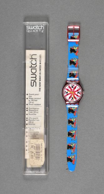 null Montre Swatch réf GR112, modèle "Chicchirichi »/ édition limitée / circa 1993...