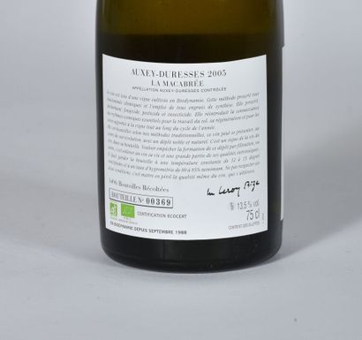 null 1 B AUXEY-DURESSES LA MACABRÉE (2 cm; n° 369; 1496 bouteilles produites) Domaine...