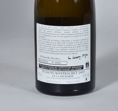null 1 B PULIGNY-MONTRACHET EN LA RICHARDE (n°303; 893 bouteilles produites) Domaine...