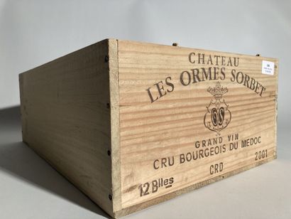 null 12 B CHÂTEAU LES ORMES SORBET (original wooden case) Médoc 2001